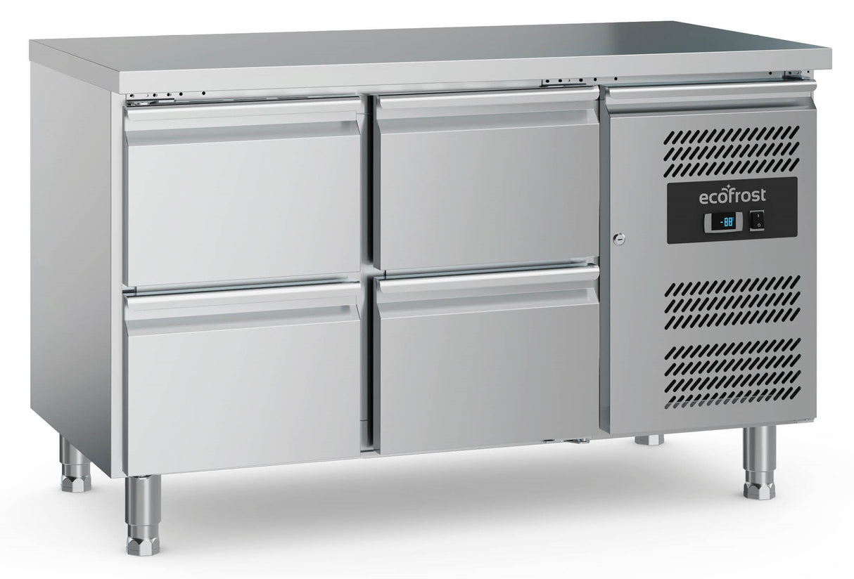 Combisteel 700 Refrigerated Counter 4 Drawers With Adjustable Feet