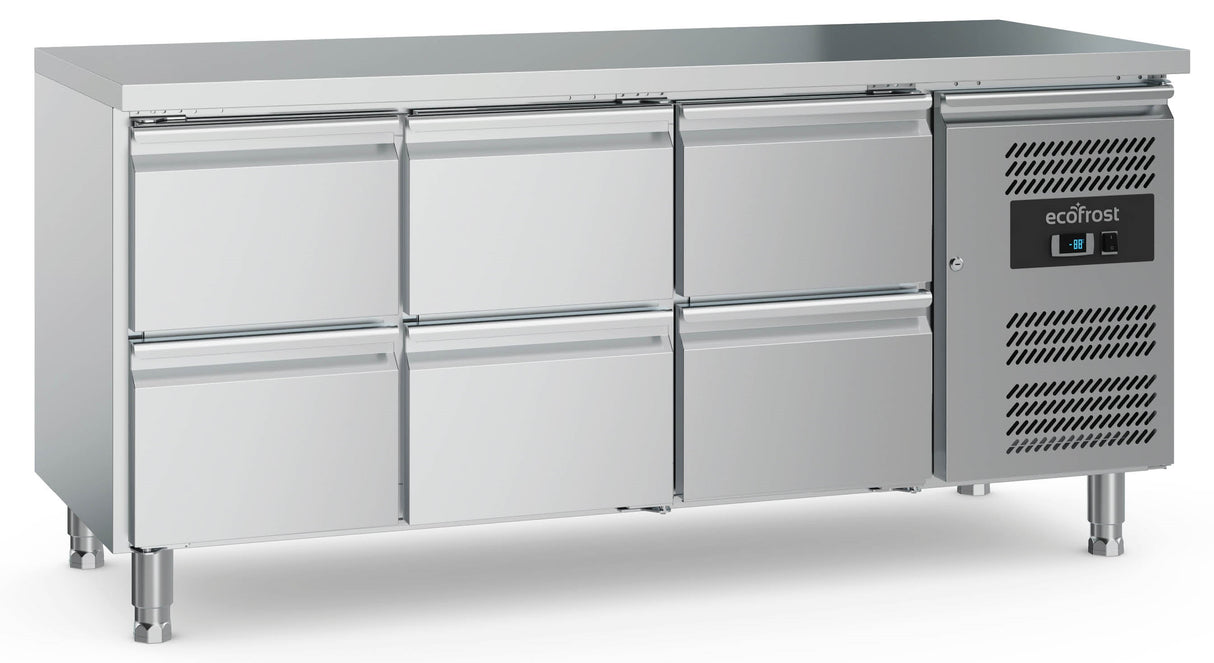 Combisteel 700 Refrigerated Counter 6 Drawers With Adjustable Feet