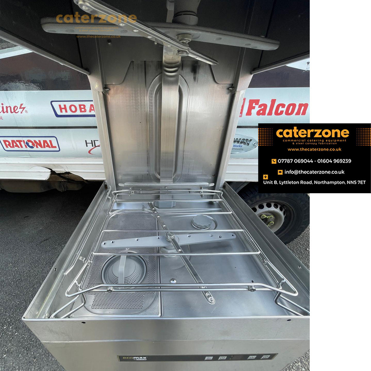 Hobart Ecomax H604SW-12B Hood / Passthrough 500mm Basket Dishwasher-Refurbished