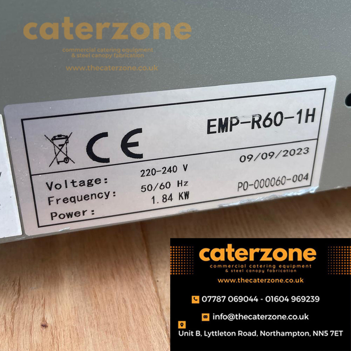 Empire Commercial Heated Countertop Display Merchandiser 90 cm Wide - R60-1H-Refurbished