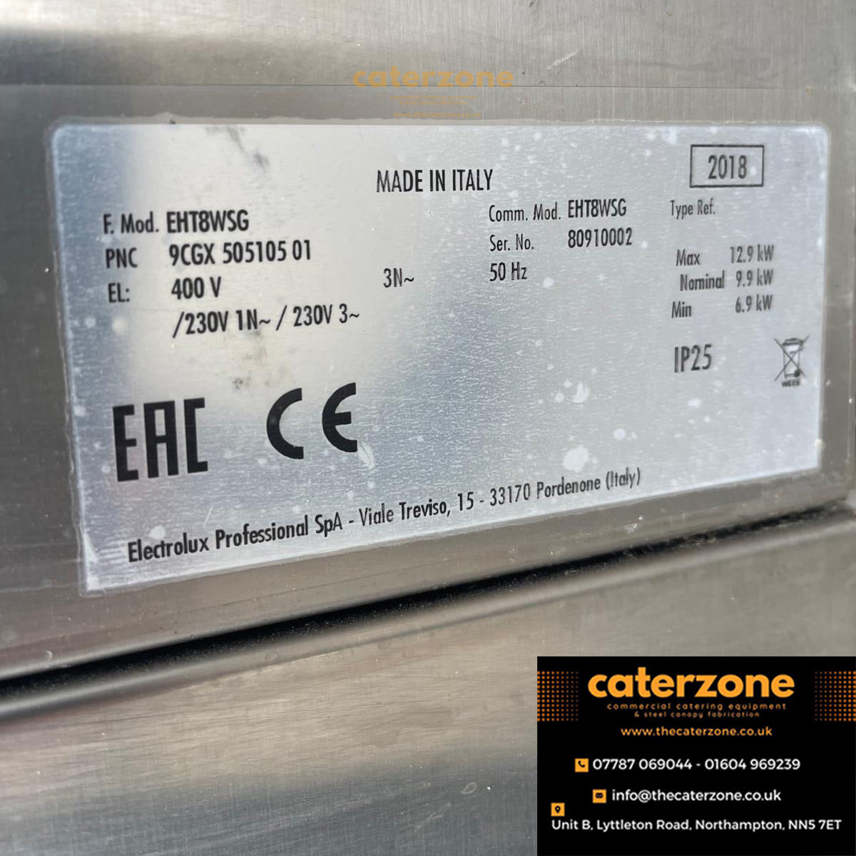 Electrolux EHT8WSG Passthrough Dishwasher 500mm Basket With Drain Pump & Softener-Refurbished