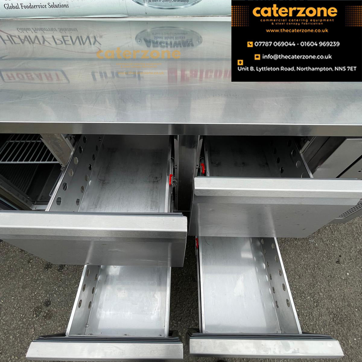 Polar U-Series Counter Fridge 4 Drawers & 1 Door-REFURBISHED