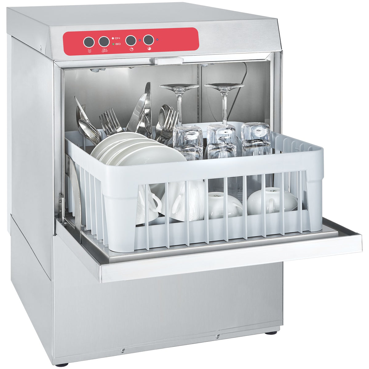 Commercial Glasswasher 60 Racks/Hour 400mm Basket 480×540×696mm | Aaw104