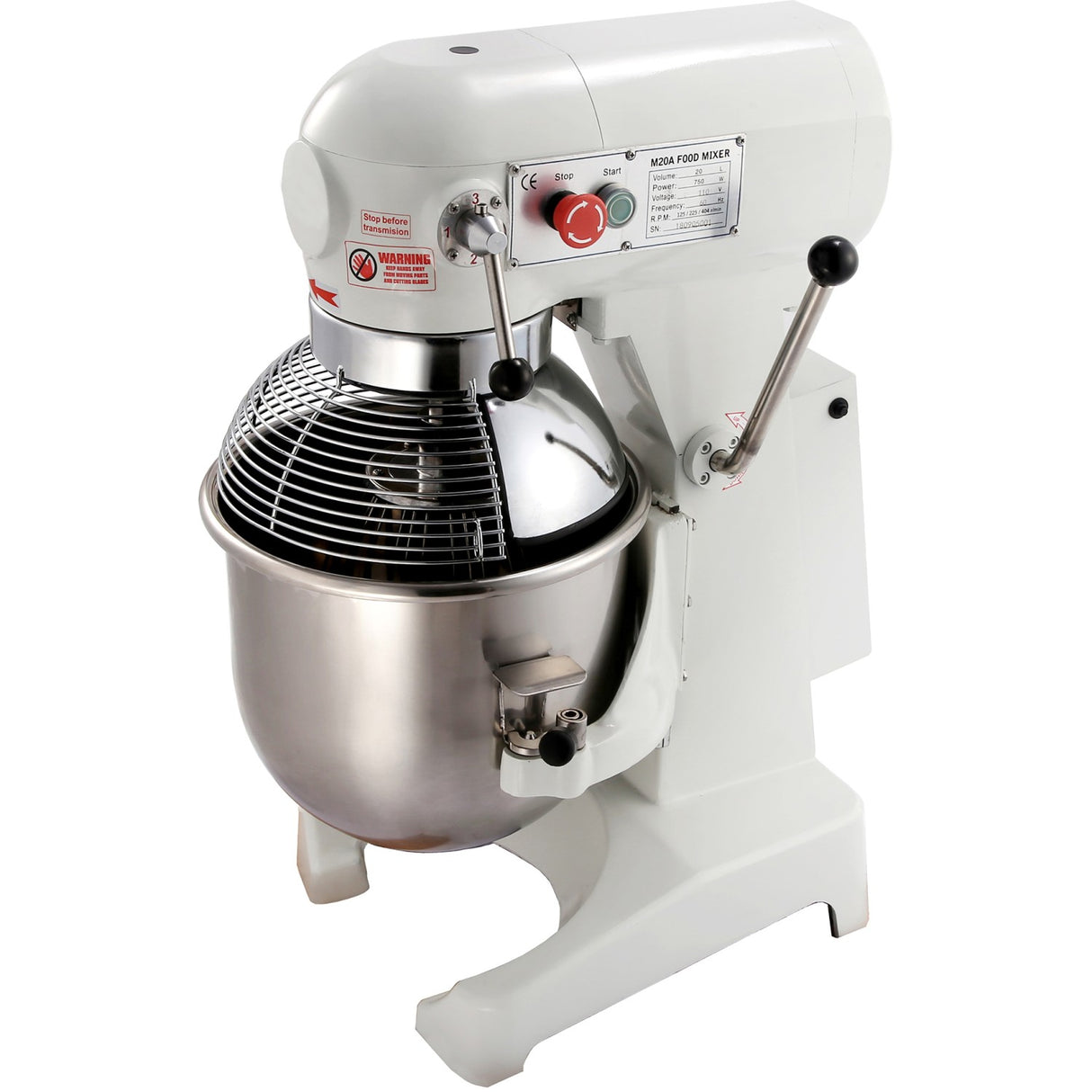 Professional Planetary Mixer 10 Litres 2 Speeds White | Adm10 White
