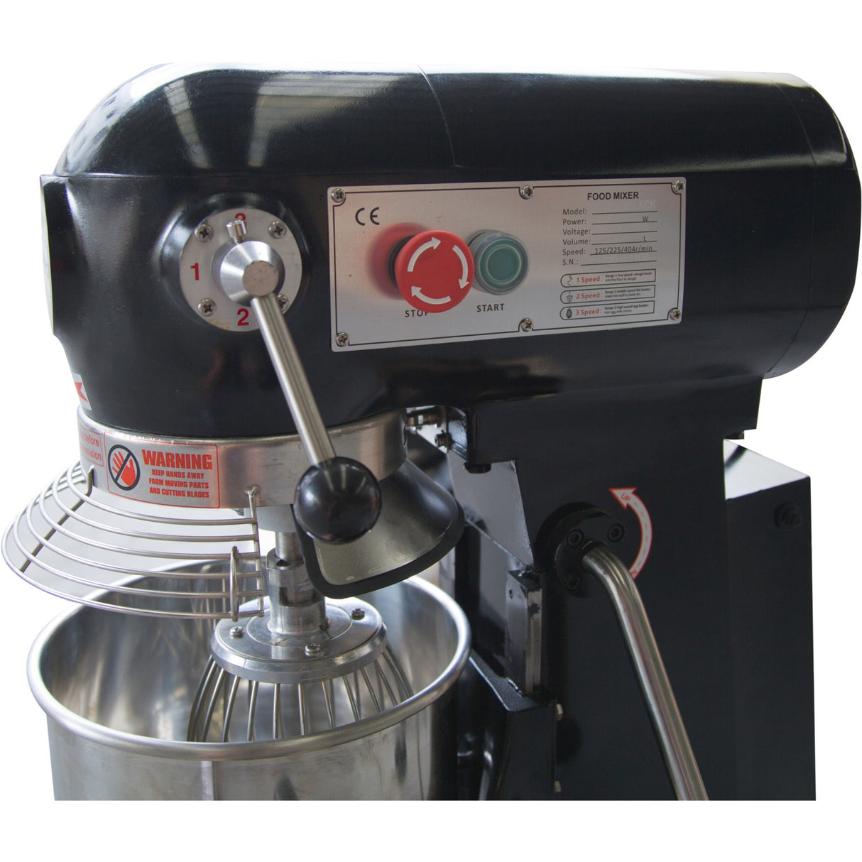 Professional Planetary Mixer 10 Litres 2 Speeds Black | Adm10 Black