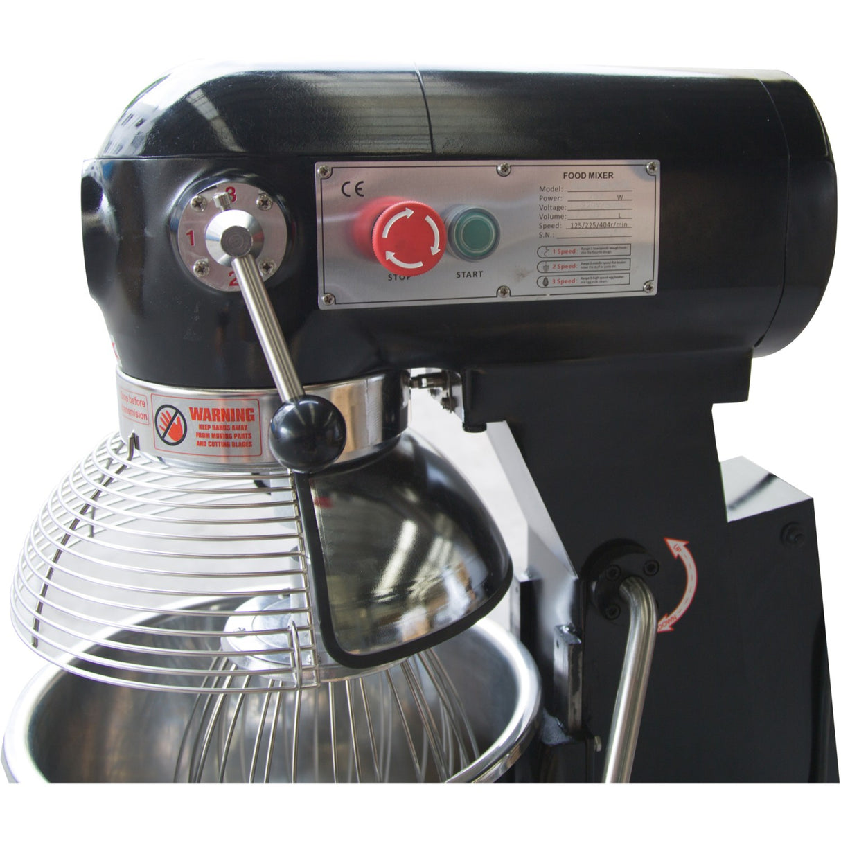 Professional Planetary Mixer 20 Litres 3 Speeds Black | Adm20 Black