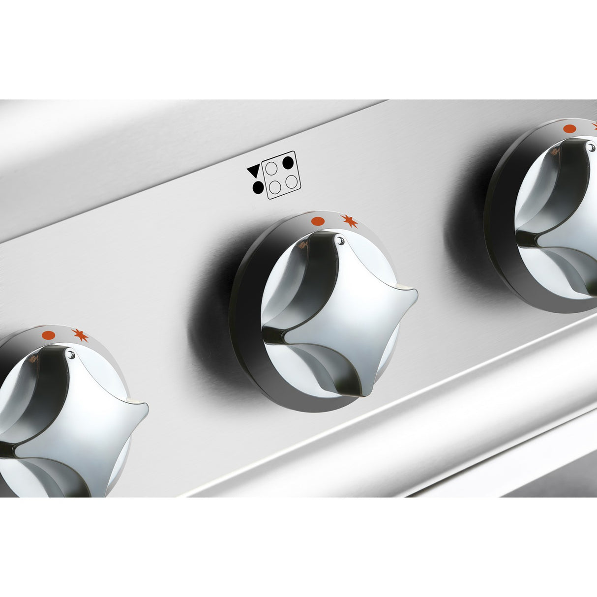 Professional Gas Range 4 Burners 30k W With Cabinet 700mm Depth | Adx705 B