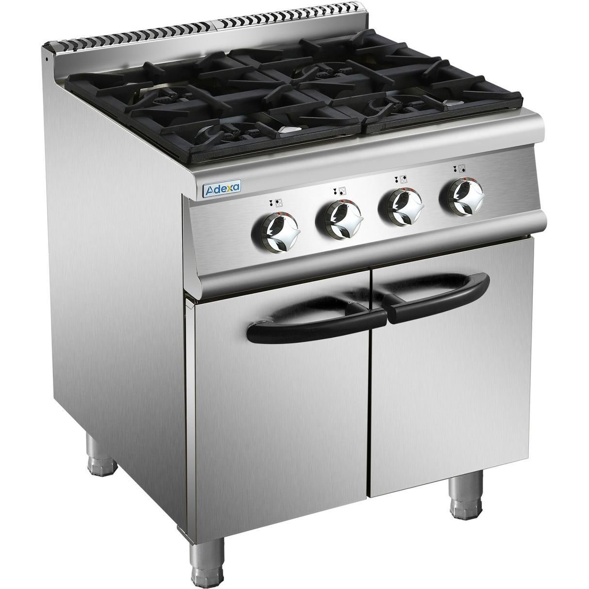 Professional Gas Range 4 Burners 30k W With Cabinet 700mm Depth | Adx705 B