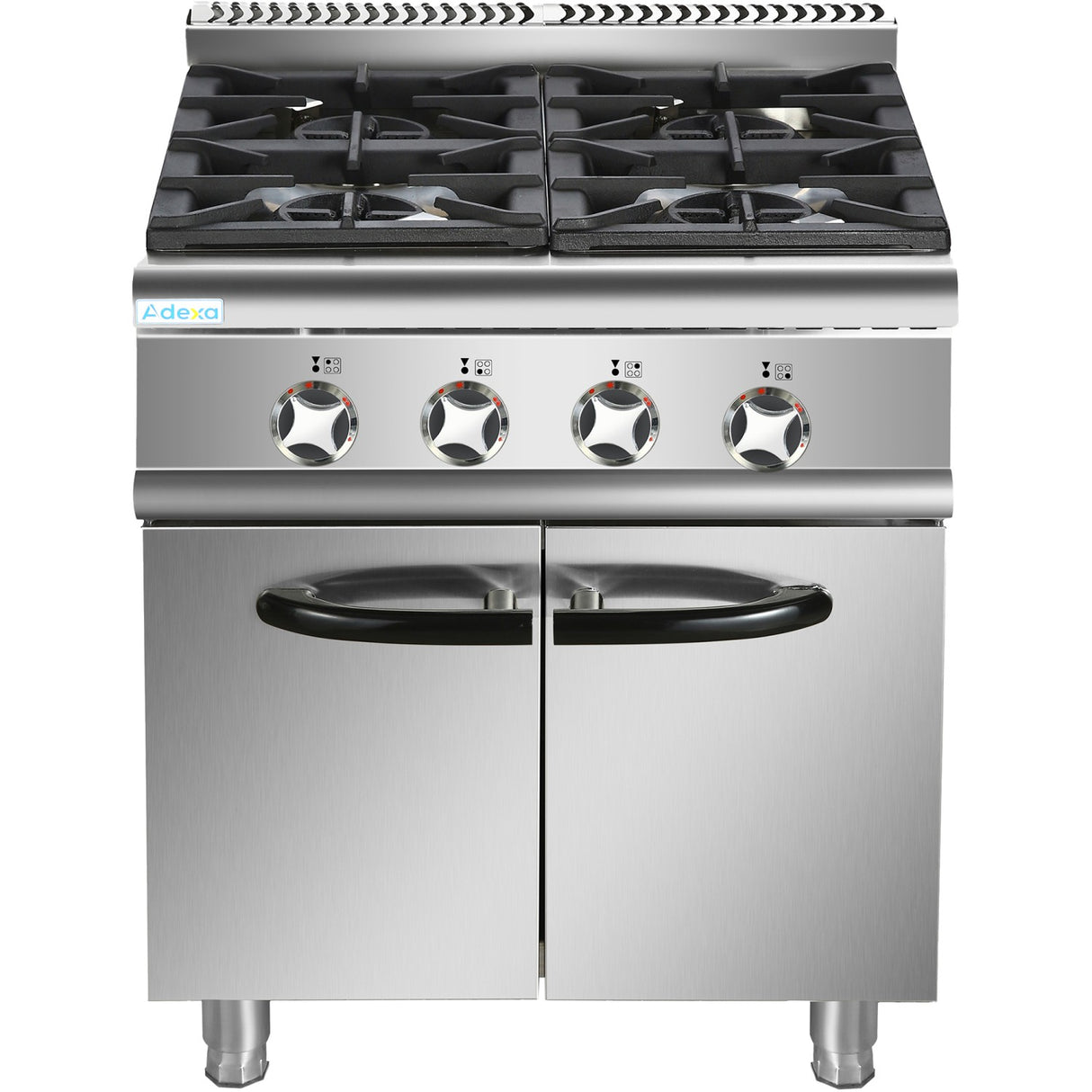 Professional Gas Range 4 Burners 30k W With Cabinet 700mm Depth | Adx705 B