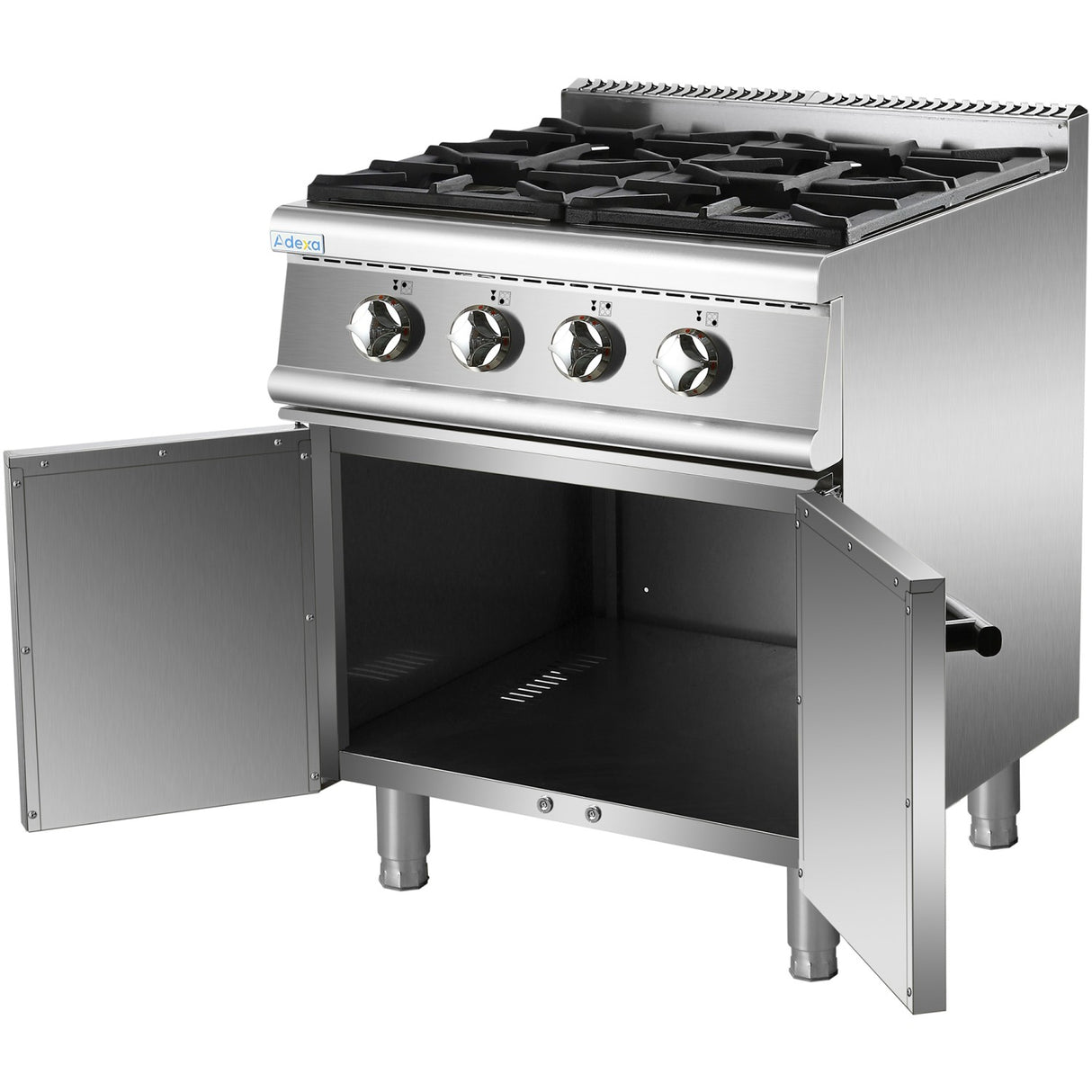 Professional Gas Range 4 Burners 30k W With Cabinet 700mm Depth | Adx705 B
