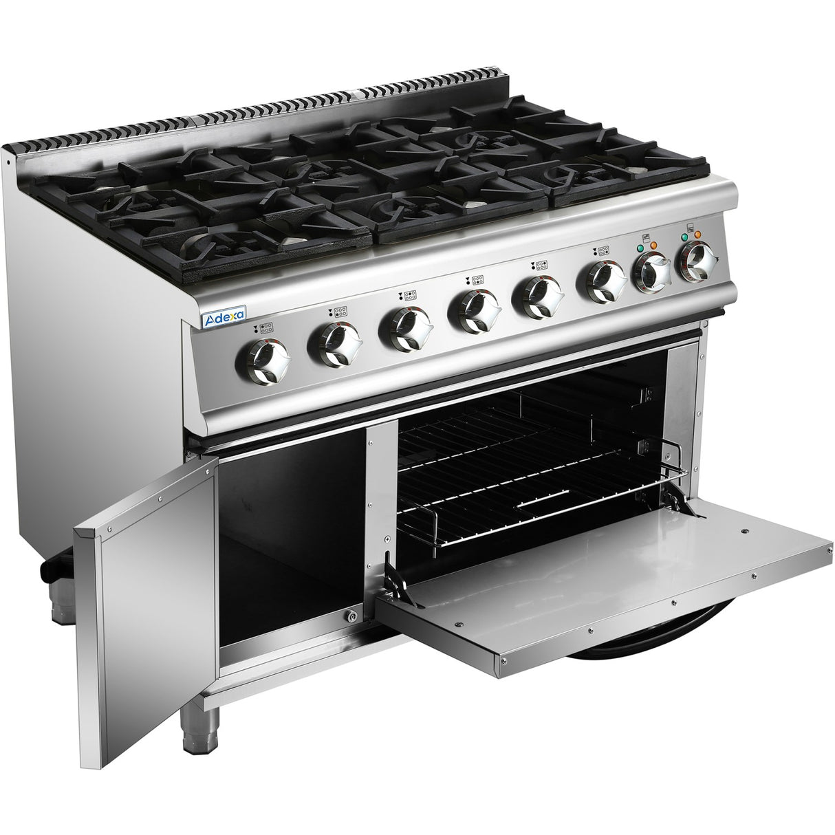 Professional Gas Range 6 Burners 45k W Electric Oven 5.8k W 700mm Depth | Adx776 A