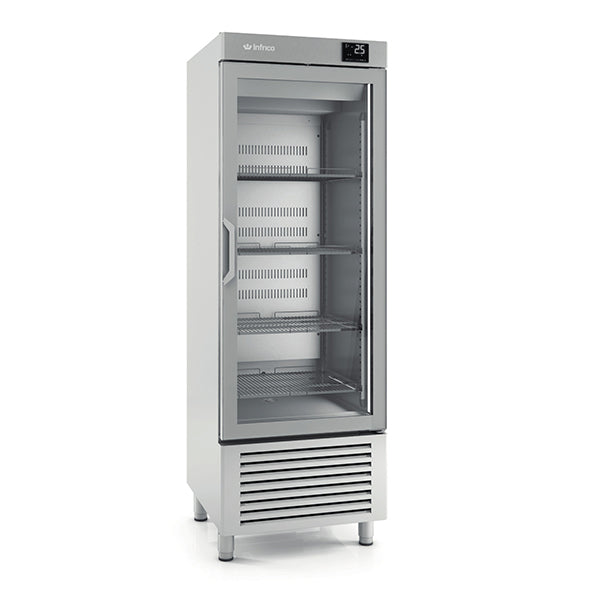 Upright Single Hinged Glass Door Refrigerator
