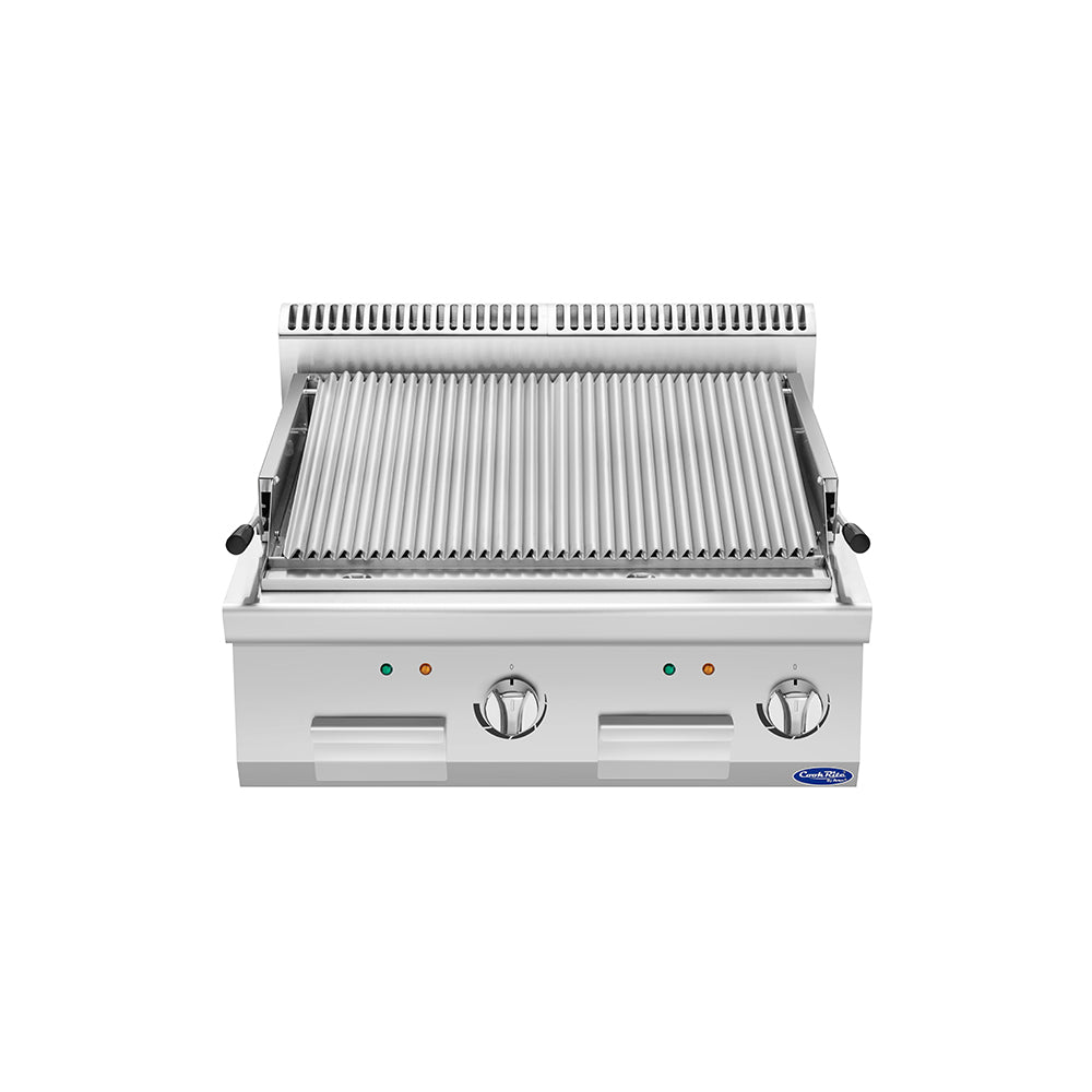 CookRite AT7E8CM-C Double Width (800mm) Electric Lava Stone Grill with Handles
