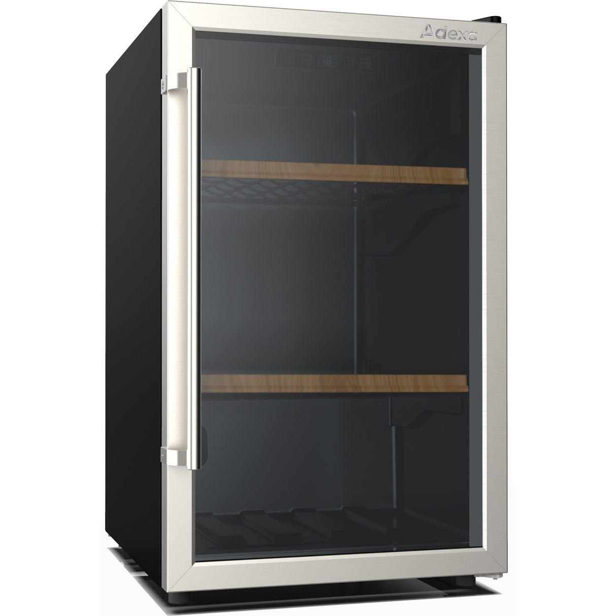 Professional Glass Front Wine Cooler 130 L Black/Silver| Axw130