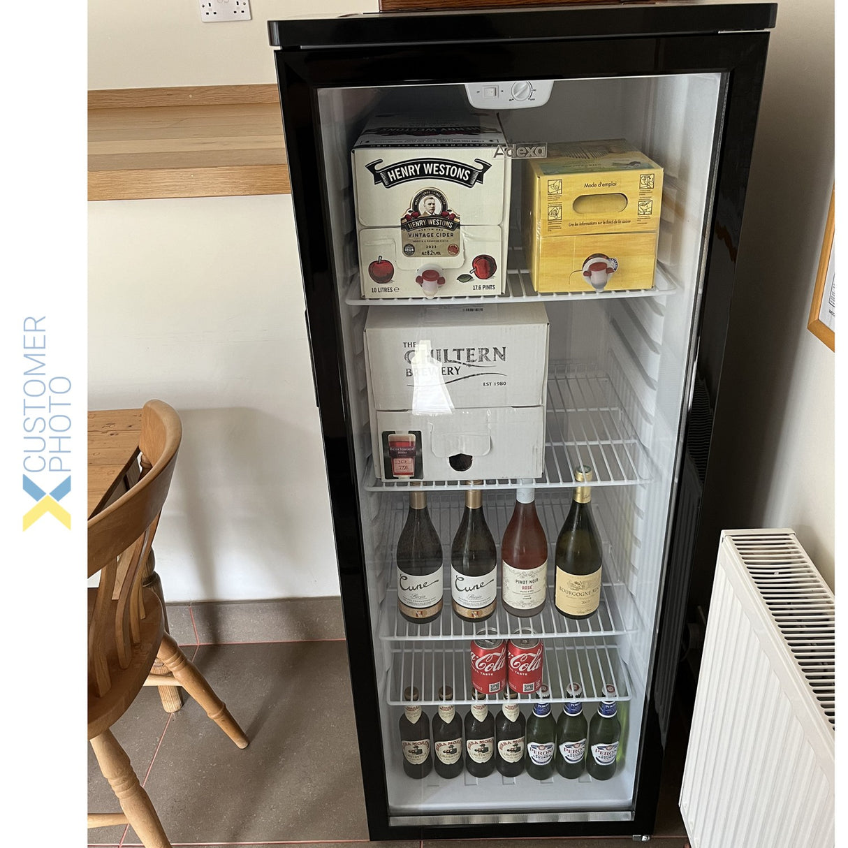 Commercial Display Refrigerator With Glass Door 248 Litres Black | Ax268 Bvc