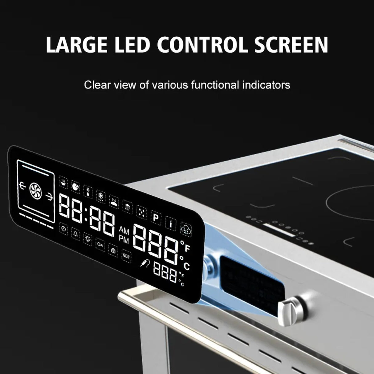 Professional Induction Range With 5 Zone And Multifunction Convection Oven |  Altay900