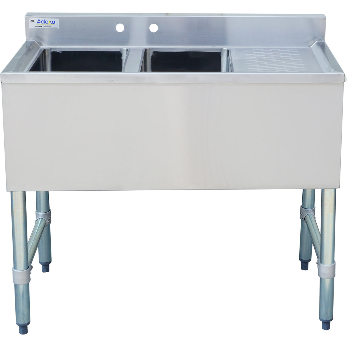 Commercial Bar Sink 2 Bowls Right 900x470x860mm | Bar2 B36 L
