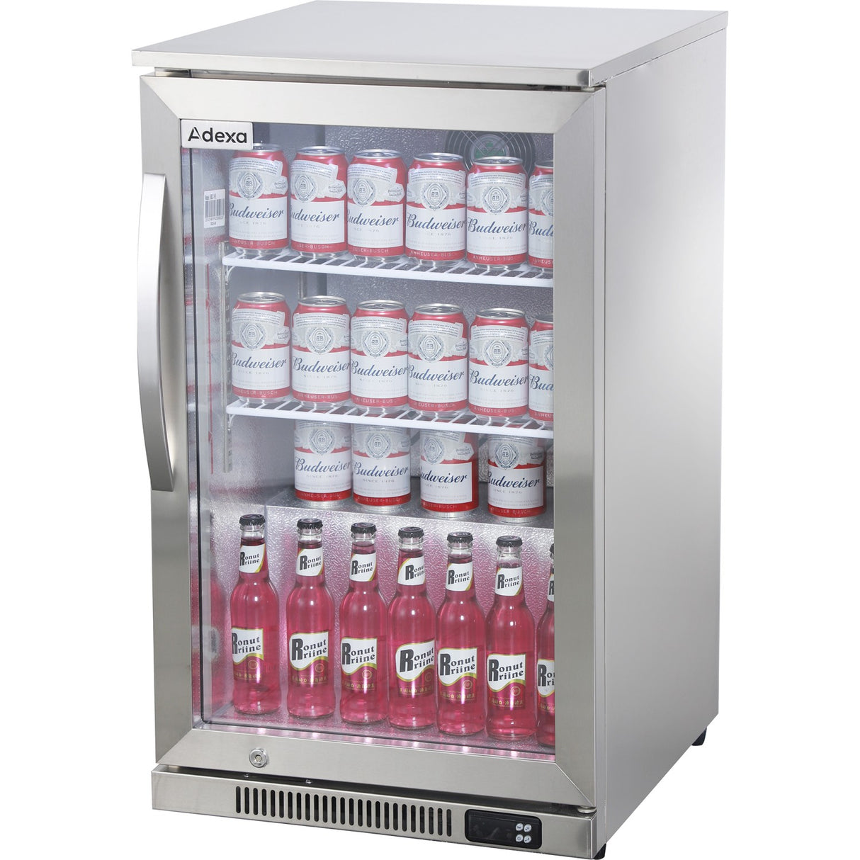 Commercial Back Bar Cooler 100 Litres 1 Hinged Glass Door Stainless Steel 600x650x960mm | Bbc1 Hs