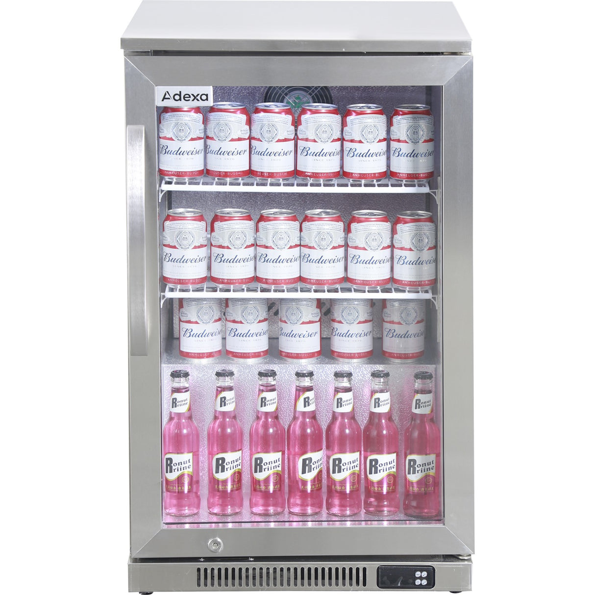 Commercial Back Bar Cooler 100 Litres 1 Hinged Glass Door Stainless Steel 600x650x960mm | Bbc1 Hs
