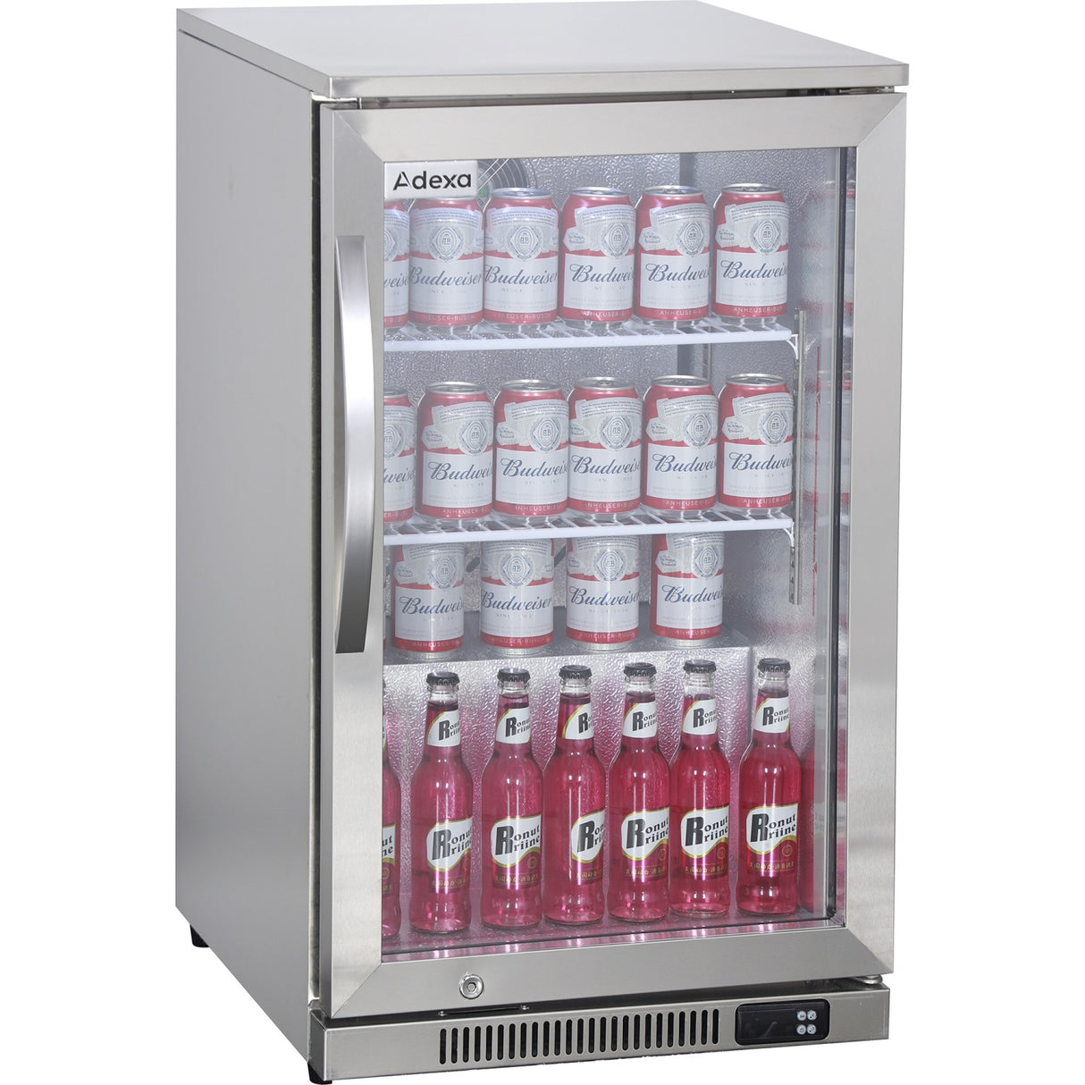 Commercial Back Bar Cooler 100 Litres 1 Hinged Glass Door Stainless Steel 600x650x960mm | Bbc1 Hs