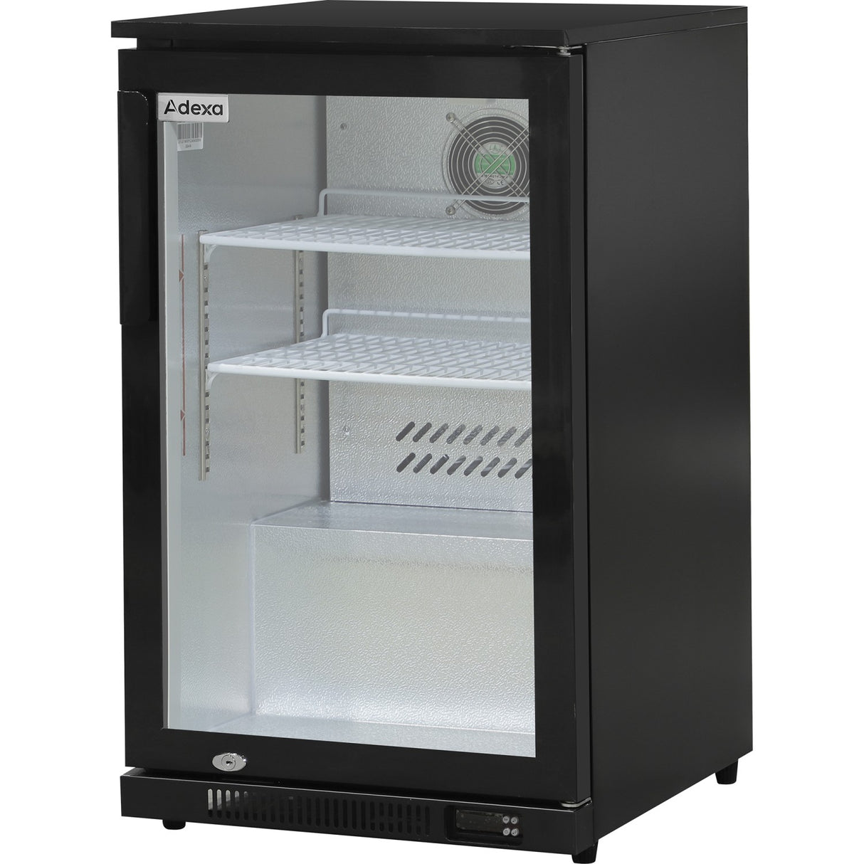 Back Bar Cooler 1 Hinged Door 100 Litres Black | Bbc1