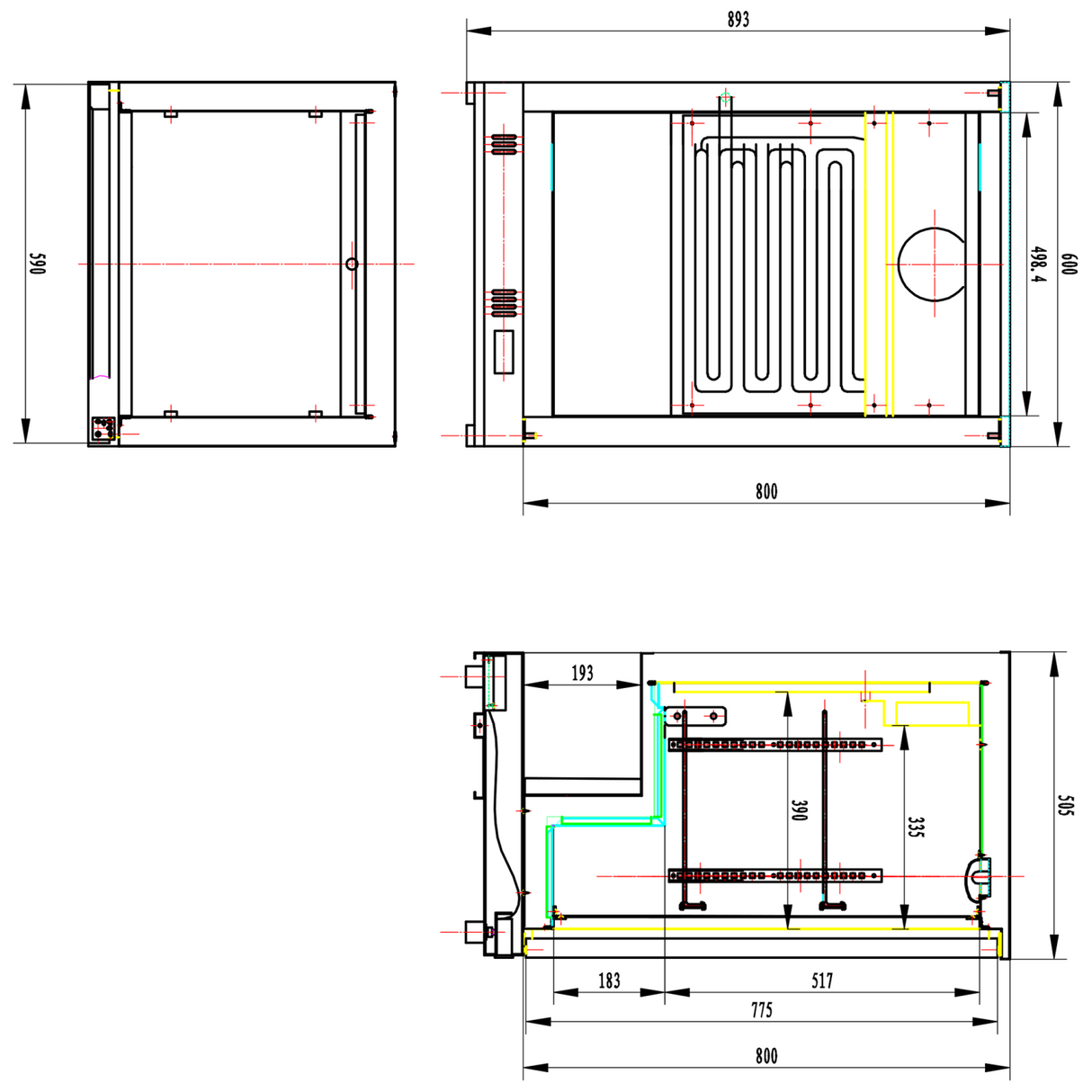 Back Bar Cooler 1 Hinged Door 128 Litres Black | Bc01 Pp