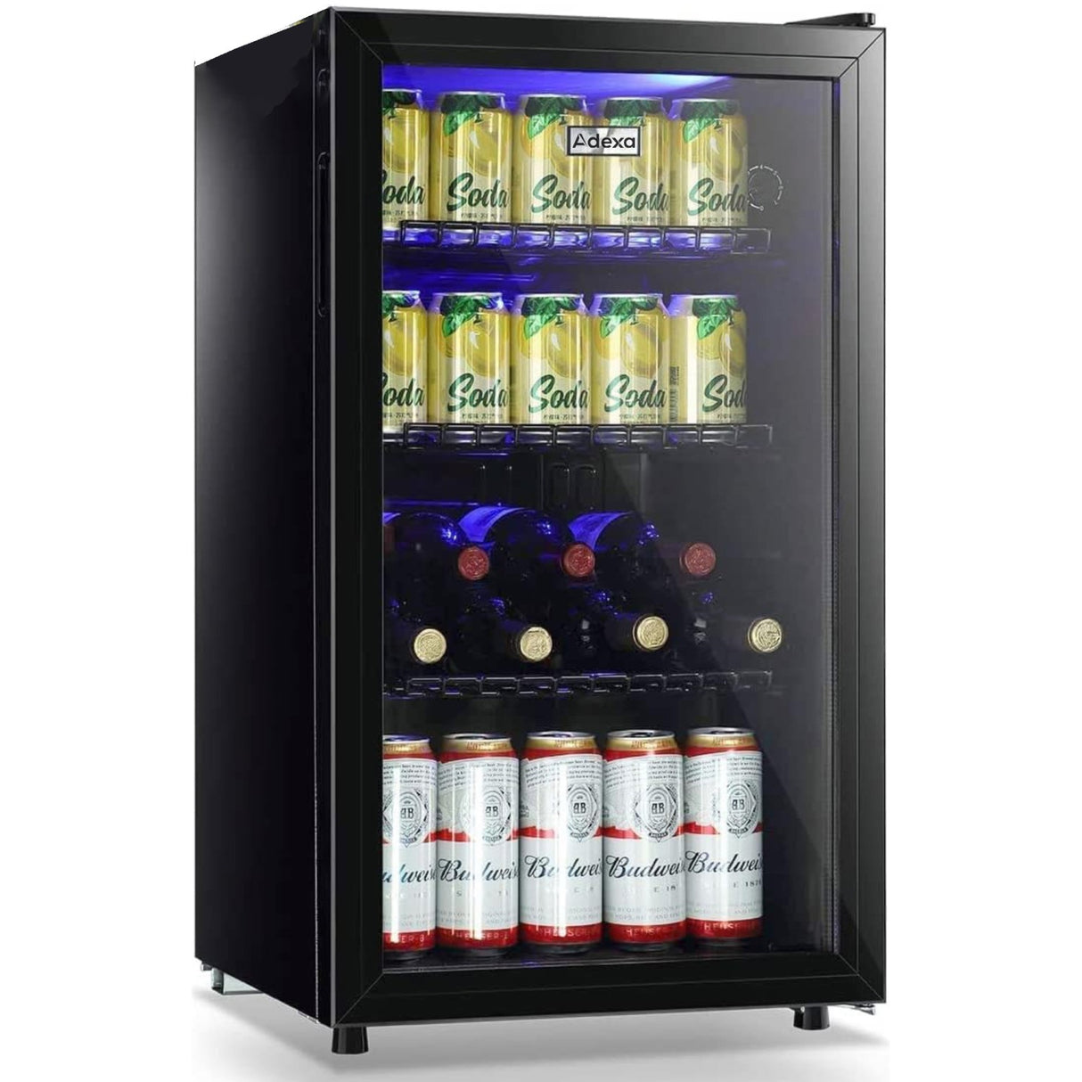 Beer Fridge, Bottle Cooler Glass Door 98 Litres Black | Bc98