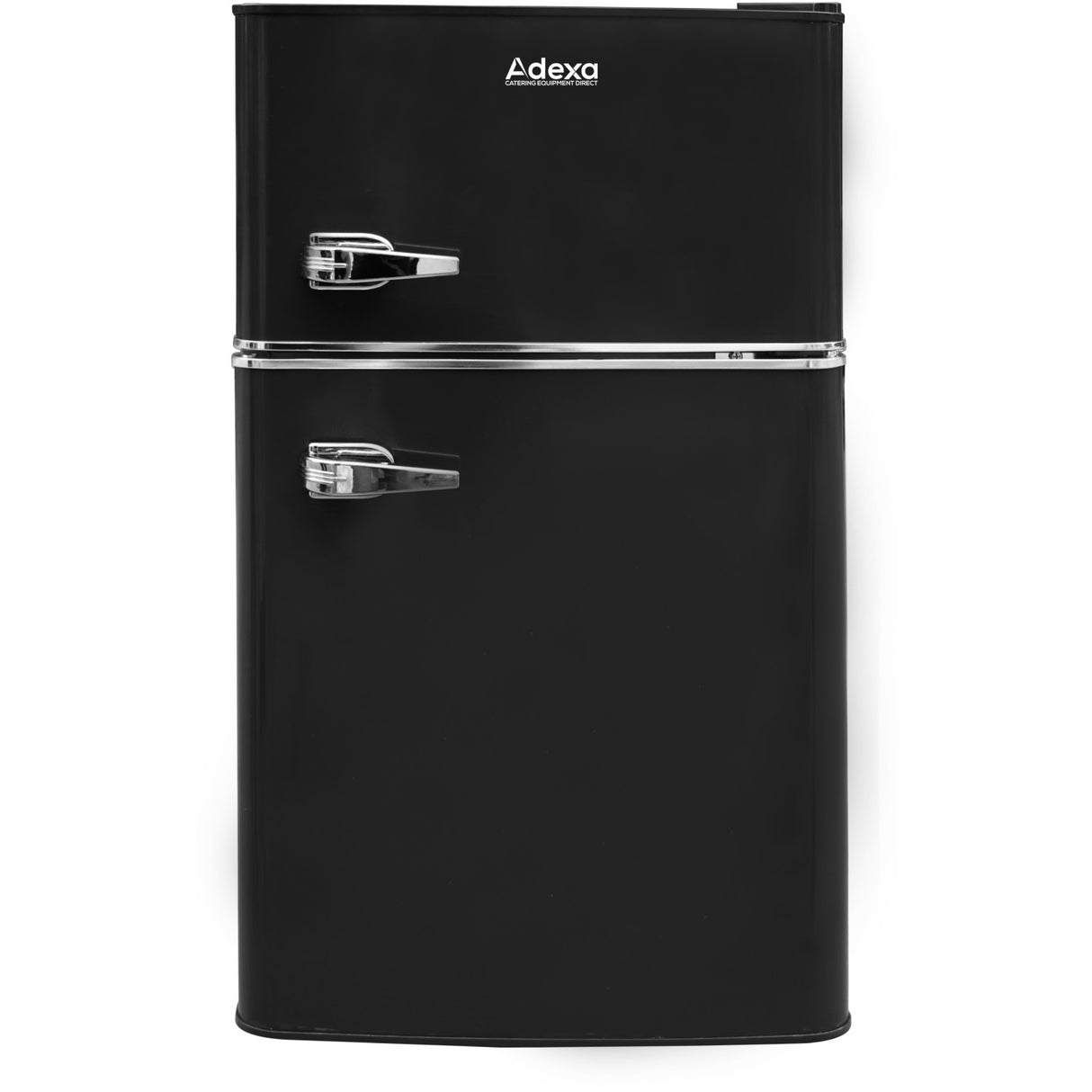 Double Door Retro Refrigerator With Freezer 90 Litre Black | Bcd90
