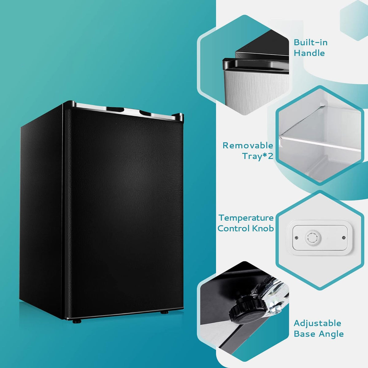 84lt Compact Undercounter Freezer Single Door Black | Bd88