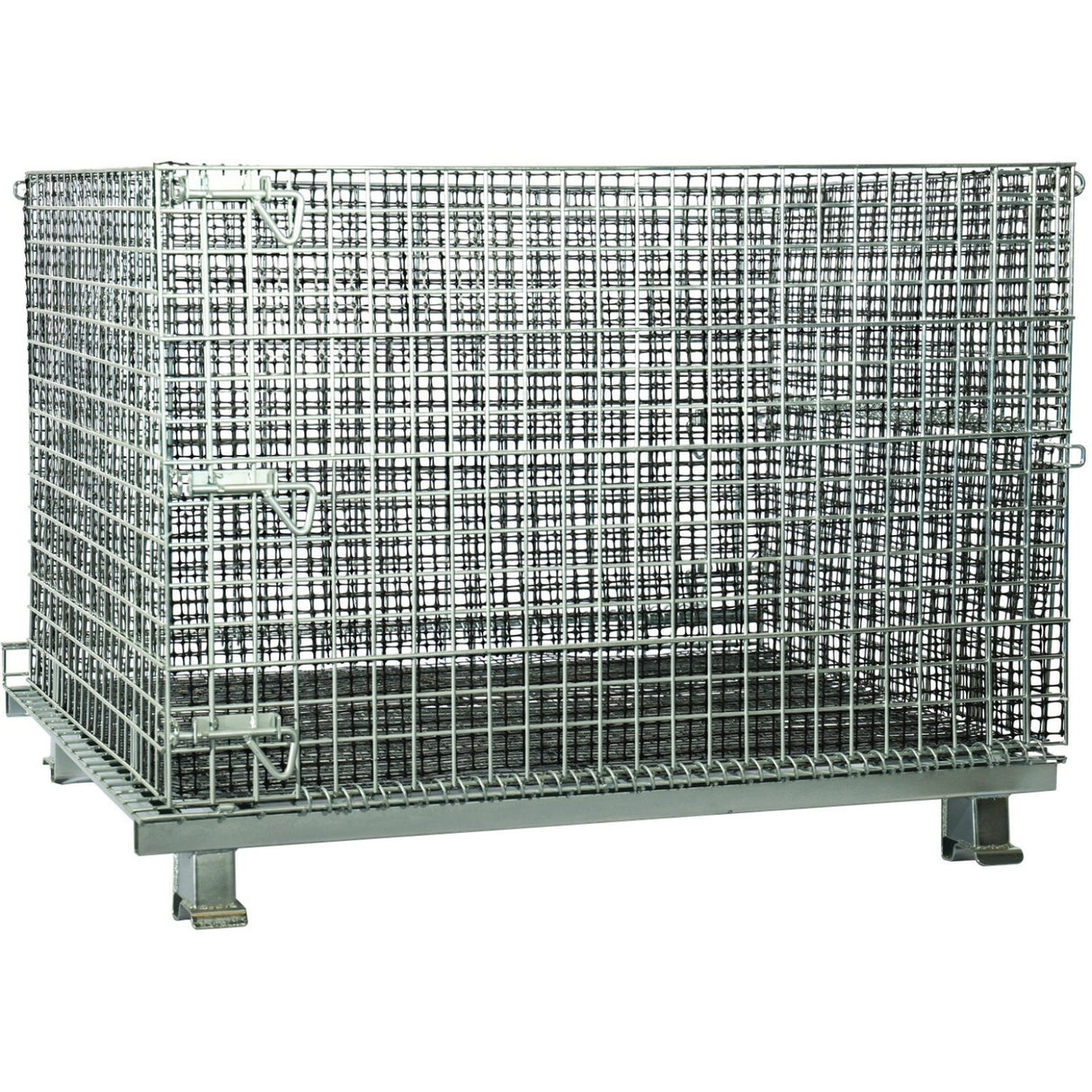 Commercial Heavy Duty Wire Mesh Stillage Collapsible &Amp; Stackable Zinc Plated Steel 500kg Capacity 1200x1000x890mm | Bhk34