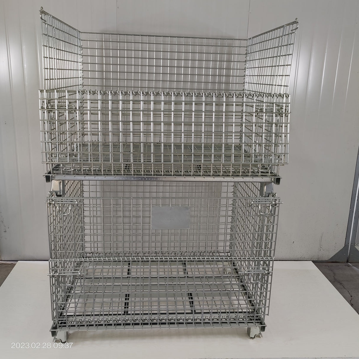 Commercial Heavy Duty Wire Mesh Stillage Collapsible &Amp; Stackable Zinc Plated Steel 500kg Capacity 1200x1000x890mm | Bhk34