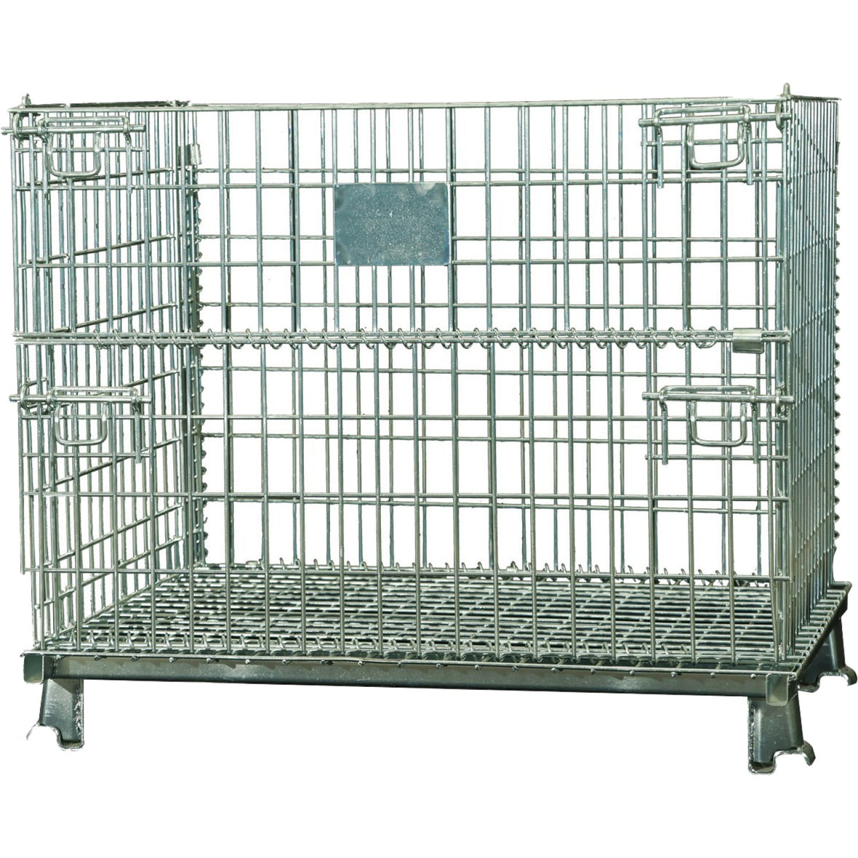 Commercial Heavy Duty Wire Mesh Stillage Collapsible &Amp; Stackable Zinc Plated Steel 1000kg Capacity 1000x800x840mm | Bhk35