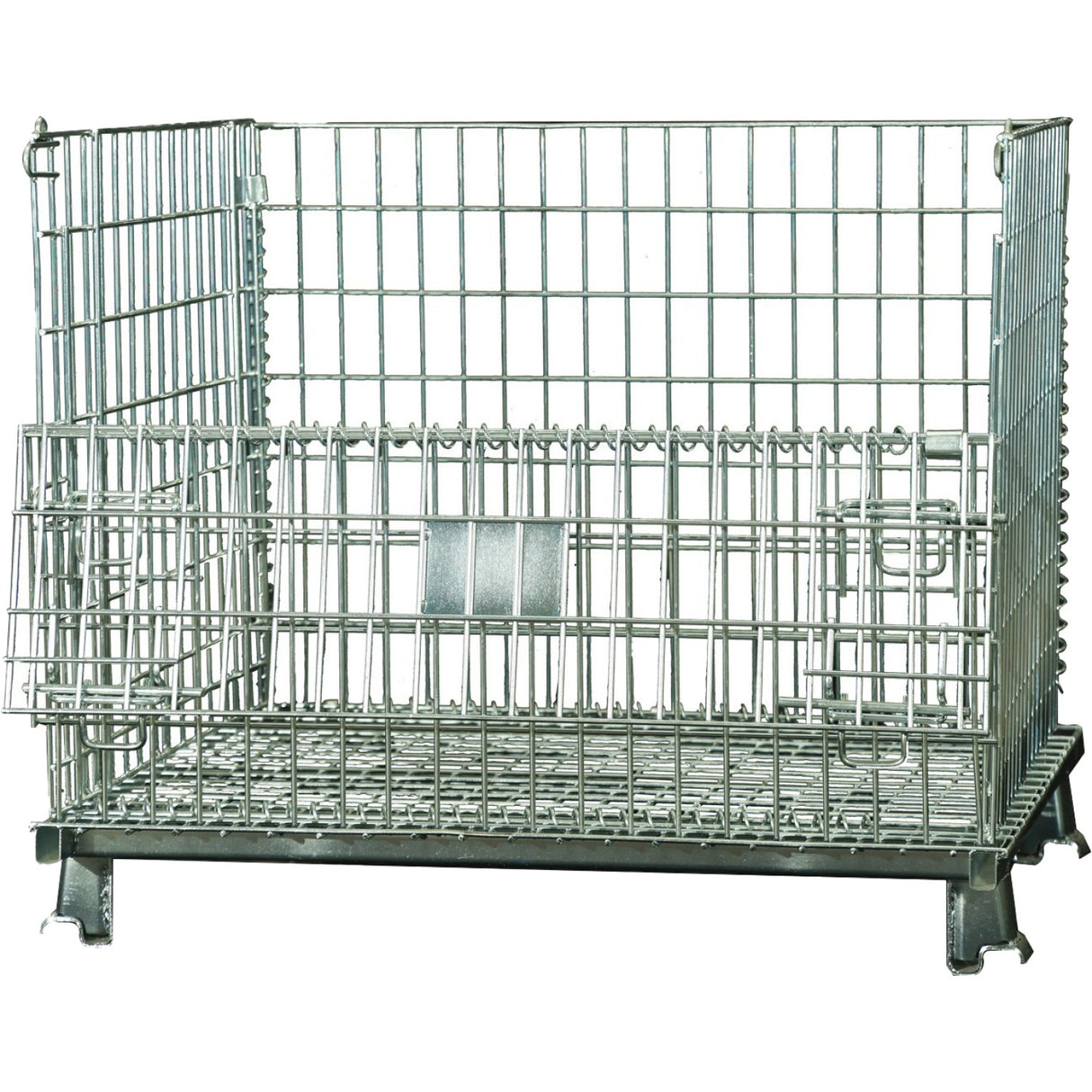 Commercial Heavy Duty Wire Mesh Stillage Collapsible &Amp; Stackable Zinc Plated Steel 1000kg Capacity 1000x800x840mm | Bhk35