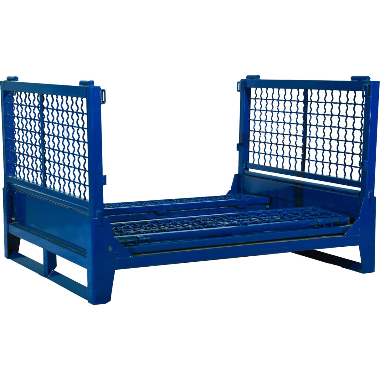 Commercial Heavy Duty Folding Pallet Cage Stillage Collapsible &Amp; Stackable Powsered Coated Steel 1200x1000x750mm | Bhk75