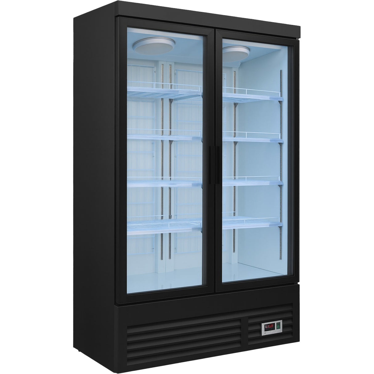 Commercial Double Door Beverage Cooler 1260x730x1980mm | Bluel304