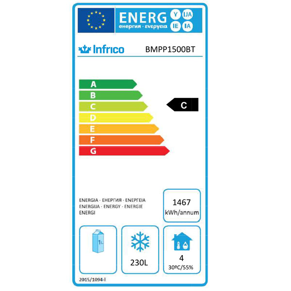 Slimline Double Door Freezer Counter With Upstand