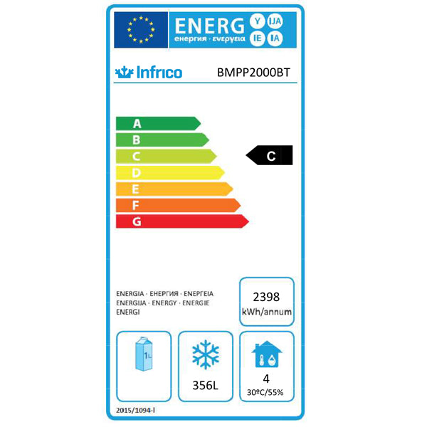 Slimline Triple Door Freezer Counter With Upstand