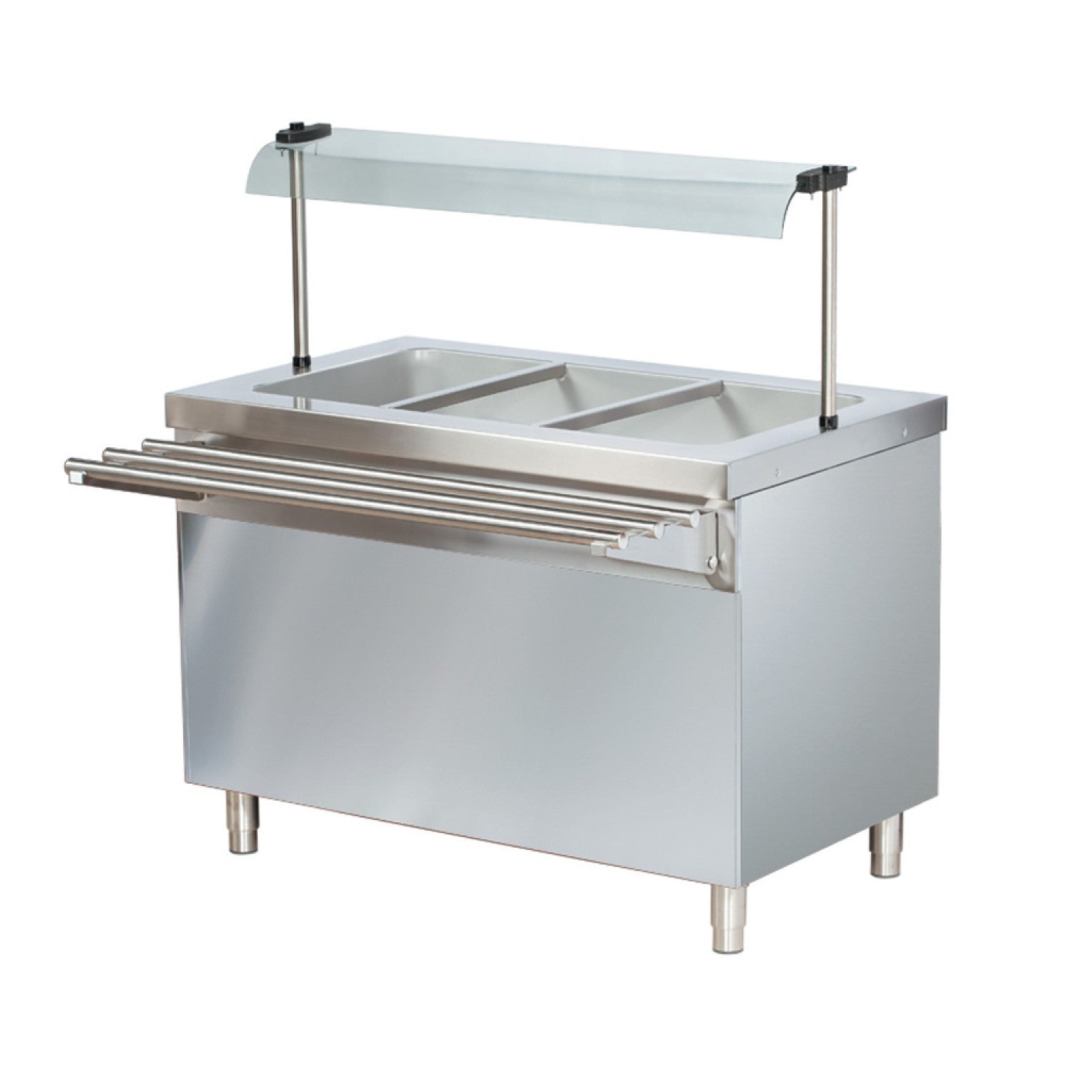 Professional Bain Marie With Open Cupboard 3x Gn1/1 |  Bteb711 Fn