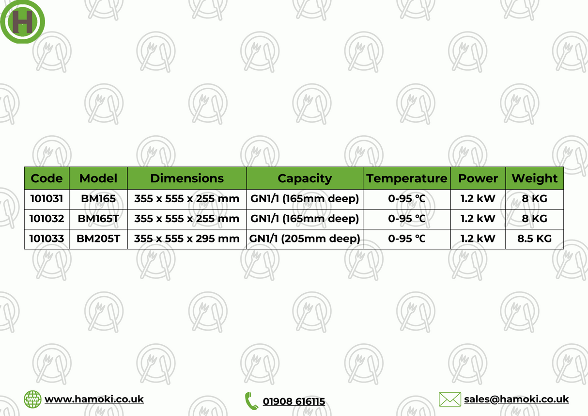 101033 - Bain Marie Wet Heat - GN 1/1 200mm Depth With Drain Tap