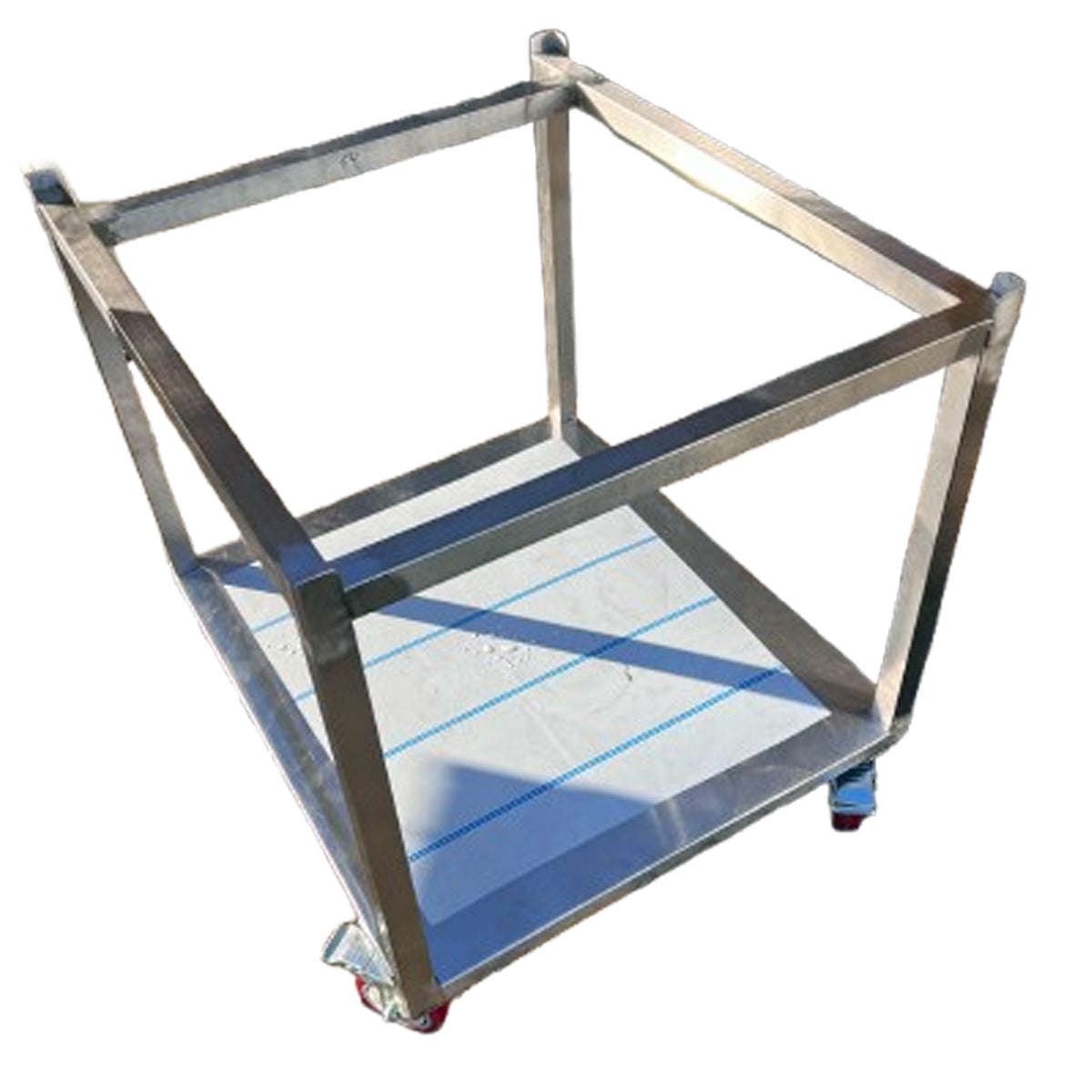 Stainless Steel Stand Table for Blue Seal Flat Griddle – UK Made, Mobile