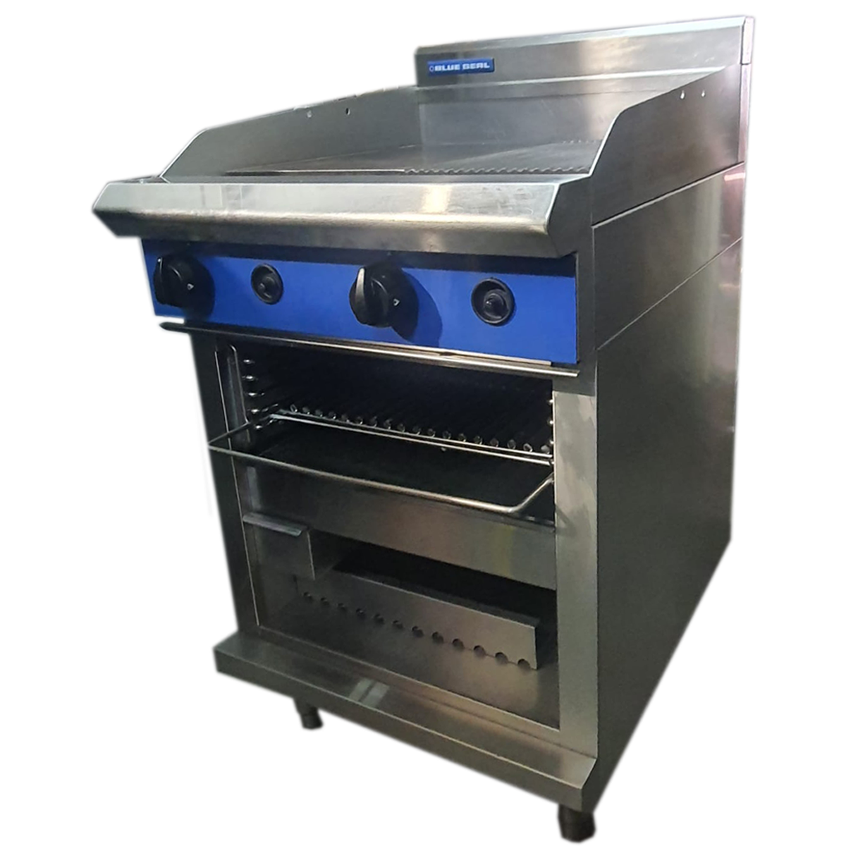 Refurbished Blue Seal G55T Gas Griddle Toaster – 600mm, Half Ribbed, Half Smooth