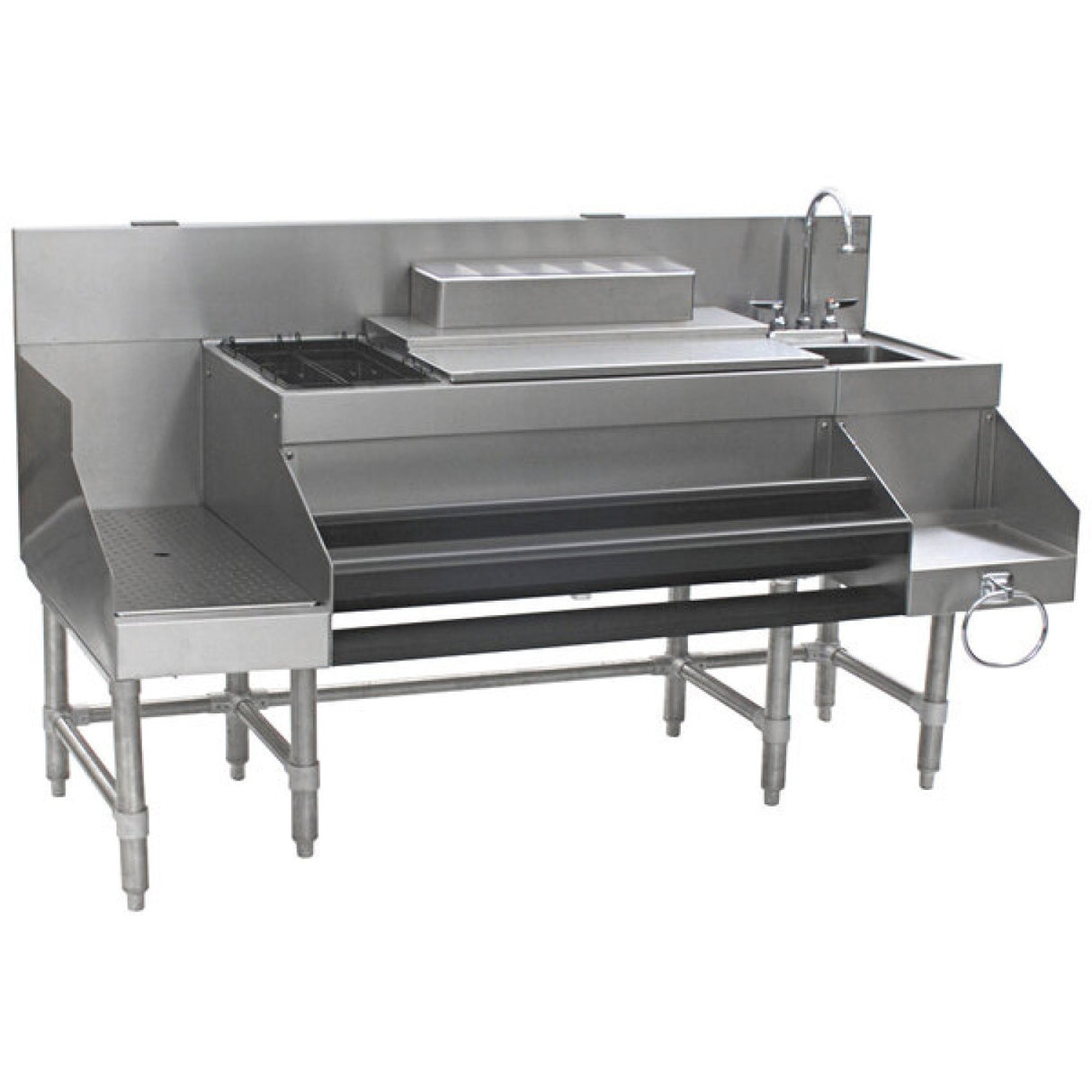 Commercial Stainless Steel Cocktail Station With Backsplash 1520x760x760mm | Ccs6012 Ld