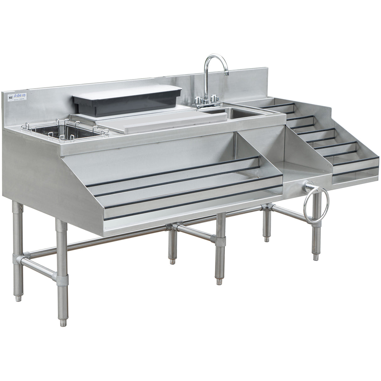 Commercial Stainless Steel Cocktail Station With Backsplash 1520x760x760mm | Ccs6012 Wb