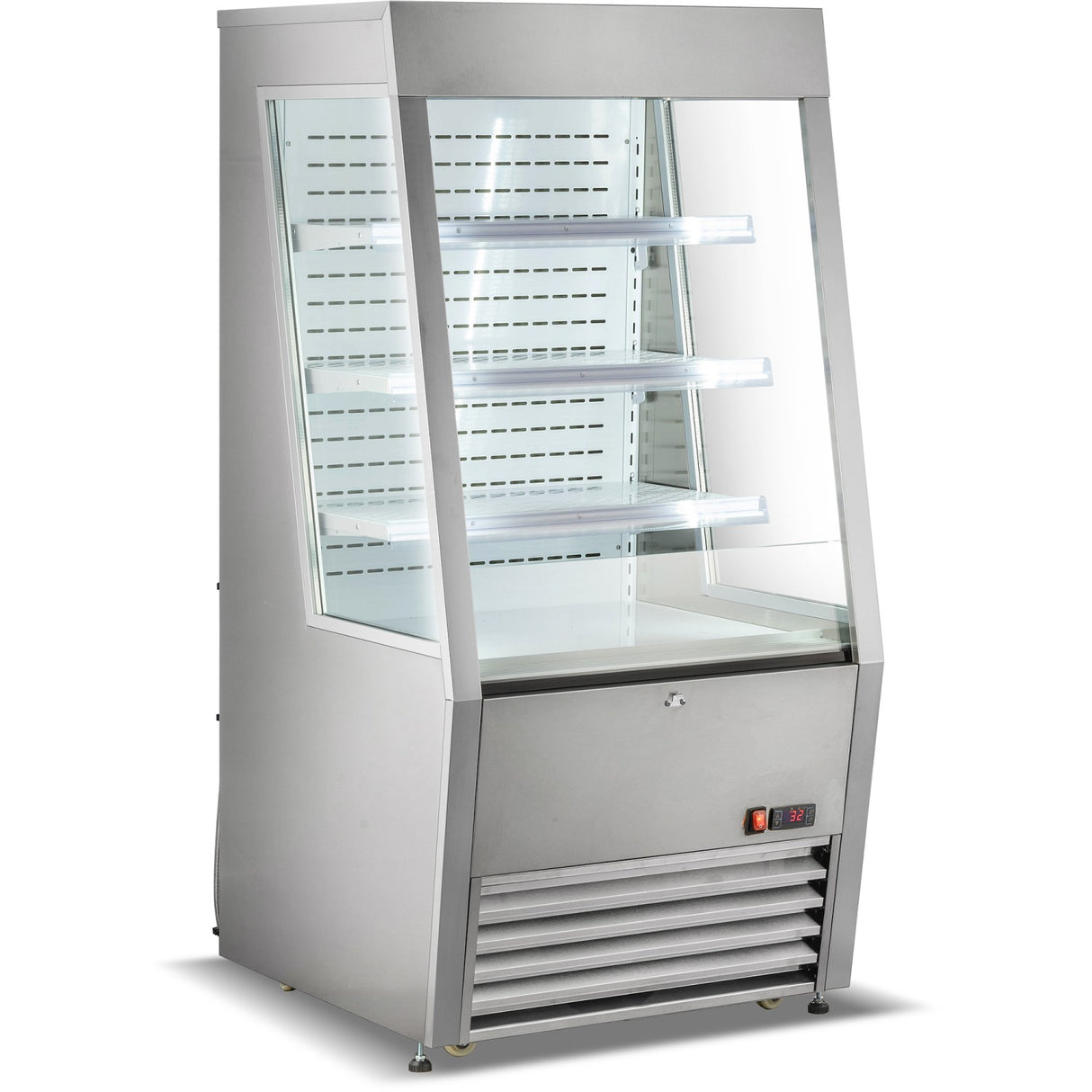 Commercial Display Merchandiser Fridge 245 Litres 3 Shelves Stainless Steel | Cf260 S