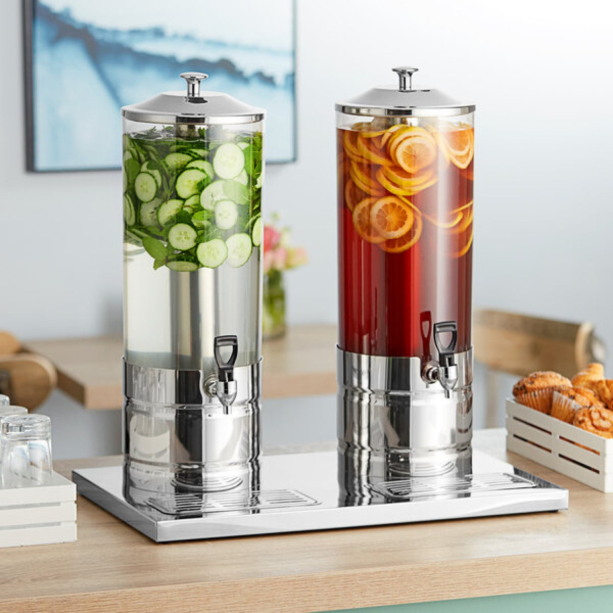Commercial Juice Dispenser 8+8 Litres | Cfjdi2