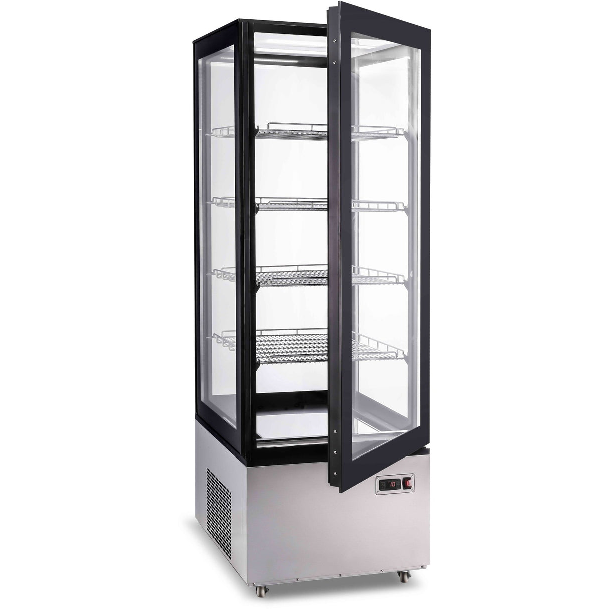 Refrigerated Display Case 400 Litres Black/Stainless Steel | Cl400