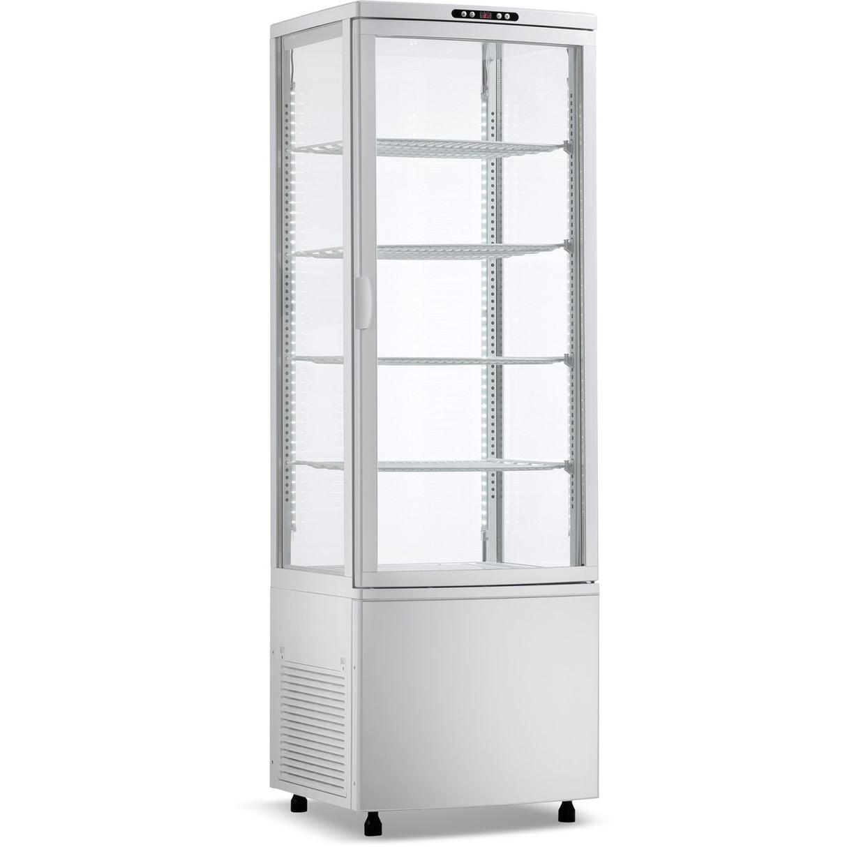 Upright Display Fridge 238 Litres 4 Shelves White 1 Flat Door | Cl238 W