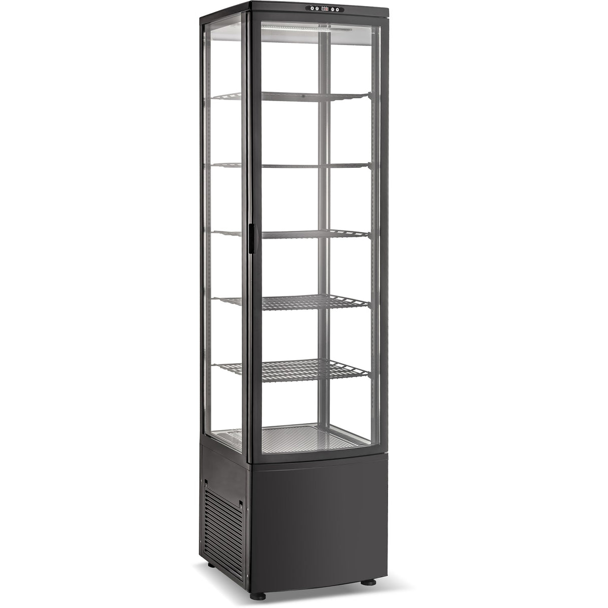 Upright Display Fridge 288 Litres 5 Shelves Black 1 Flat Door | Cl288 B