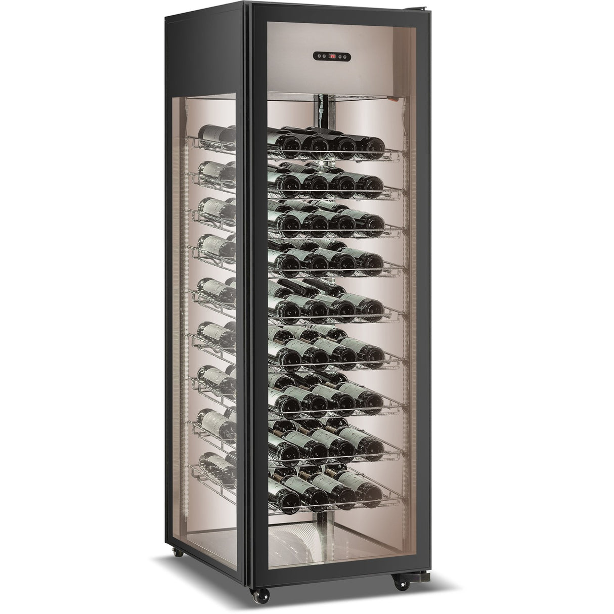 Commercial Wine Fridge 400 L 81 Bottles 650x650x1894mm Brown | Cl400 L2 Brown