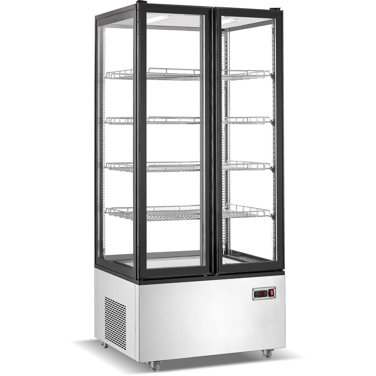 Refrigerated Display Case 600 Litres Black/Stainless Steel | Cl600